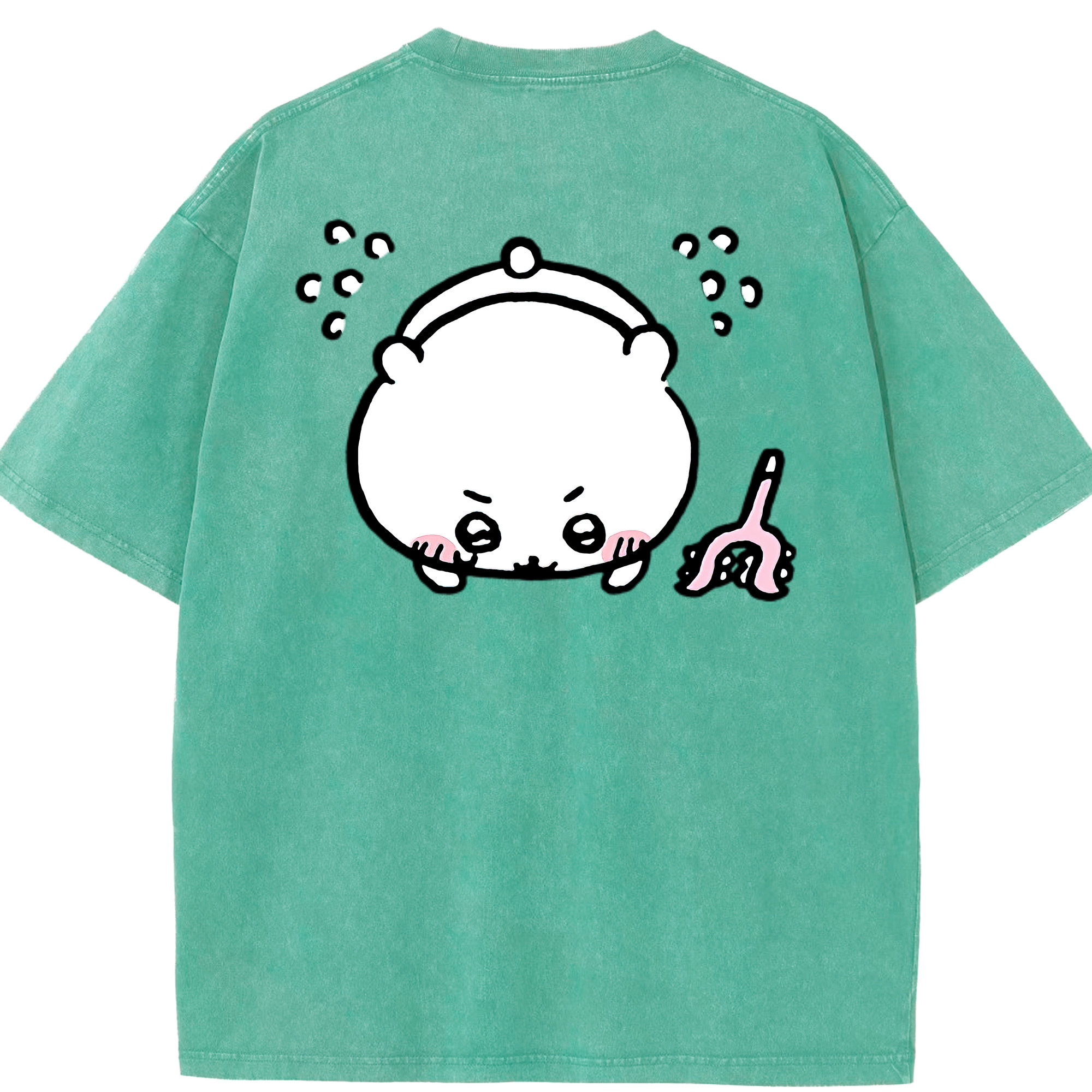 （画像用） ちいかわ ちいかわ Chii-kawa chiikawa 綿100% ヴィンテージ風 半袖Tシャツ（背面プリント）